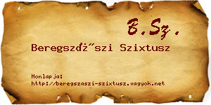 Beregszászi Szixtusz névjegykártya